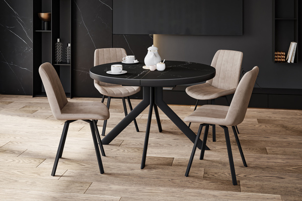 Стул B224-M (B224-m  SD LATTE, BK )